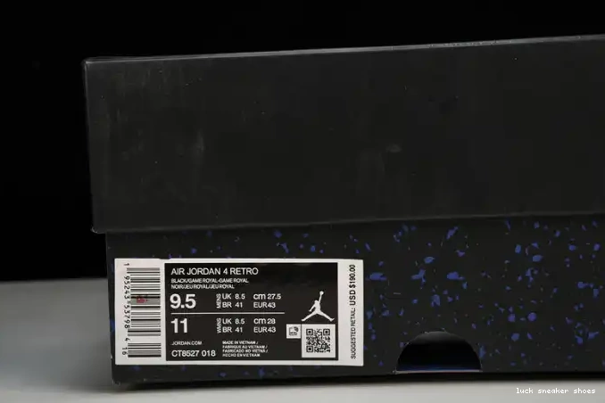 Cheap LUCY CT8527-018 4 Jordan Royal Black Retro Game 0418